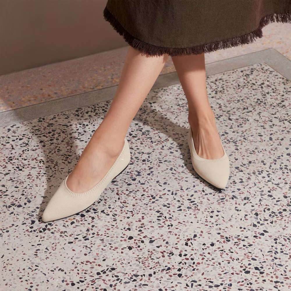 Vivaia Pointed-Toe Ballet Flats (Aria 5°) Cream Ivory - Picture 3 of 9